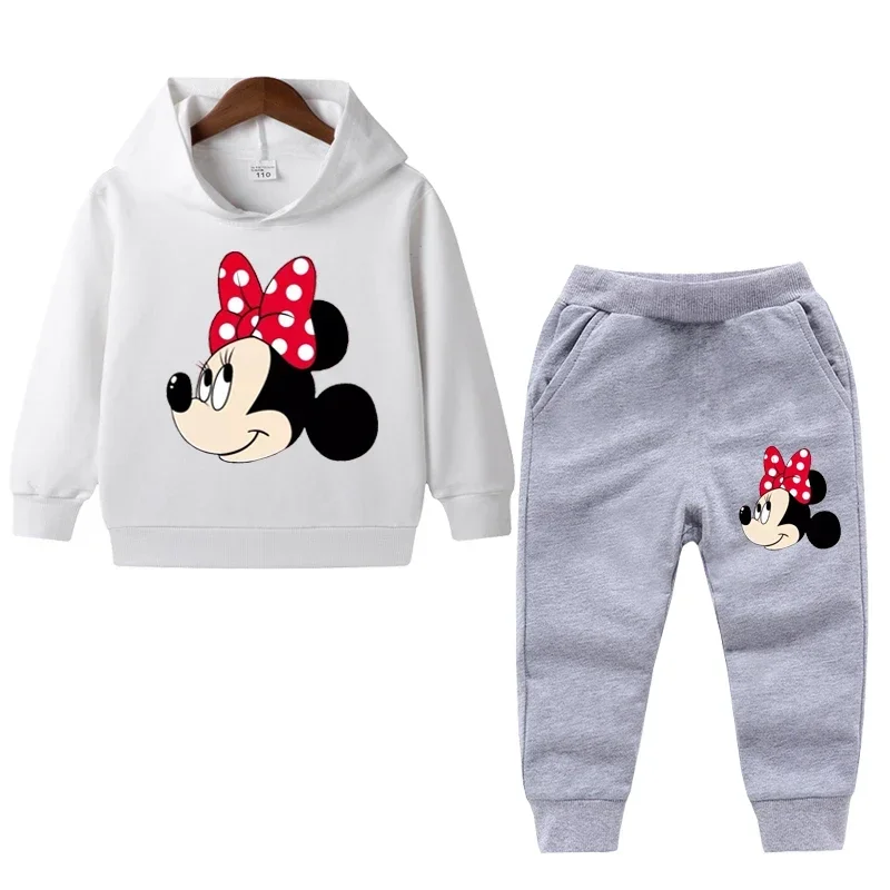 thumbnail image 1 of Traje de primavera y otoño para niñas de Disney, ropa para niñas pequeñas, sudaderas con capucha y pantalones deportivos, conjuntos de 2 piezas, chándal de moda para niños pequeños, 1 of 5