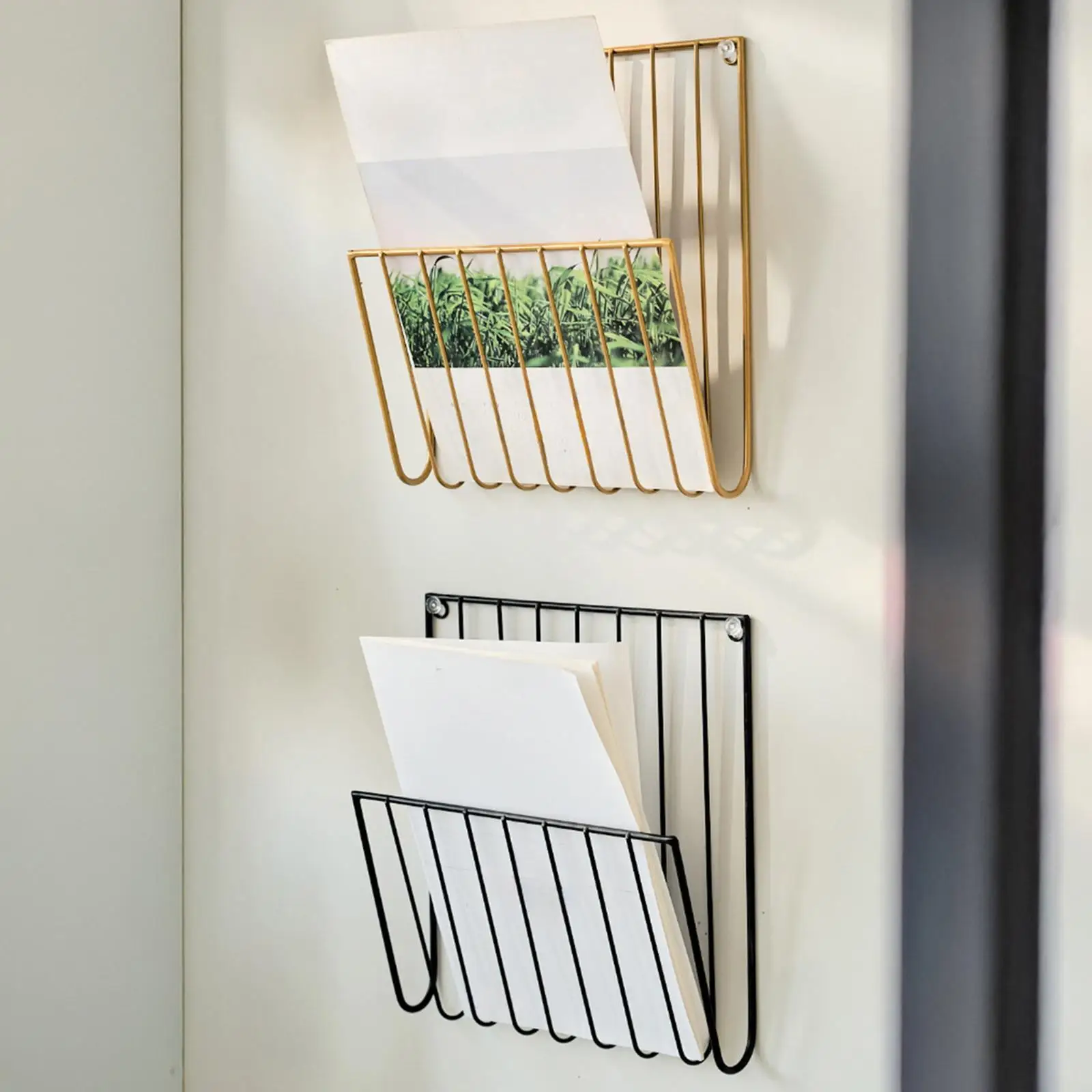 Magazine Rack Multipurpose Home Office School Hanging Wall File Holder Storage for Brochures Letters Envelopes Folders Books