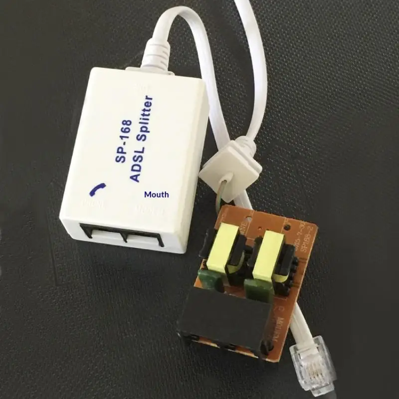 새로운 1Pcs DSL 필터 분배기 ADSL 분배기 전화선용 남성-2 여성 RJ11 6P4C/6P2C 전화 모뎀 변환기 어댑터
