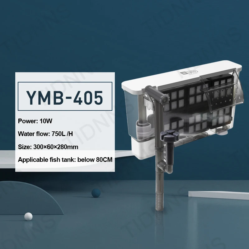 Filtro Esterno Per Acquario A Cascata - 3,5W, Portata 280L/H, Rimozione Pellicola Olio, Con Pompa Ossigeno - Foto 2