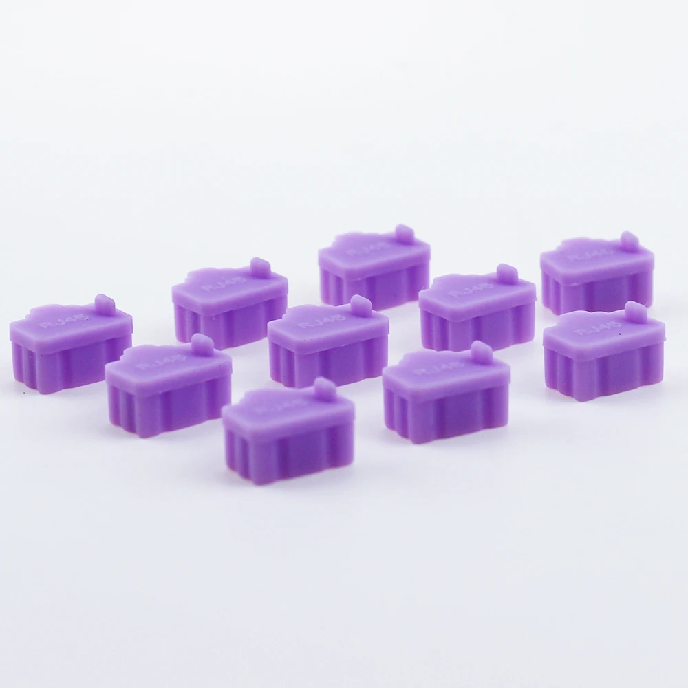 10 Pieces / Set Color Silicone Plug Laptop Dust Plug Network Cable Port RJ45 Interface Network Port Rubber Protection silicone laptop dust plug