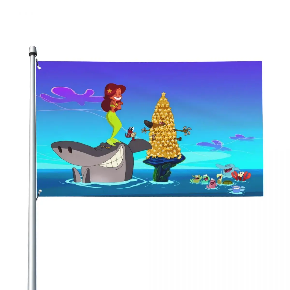 Zig And Sharko Pride Flag Banner Regalo Stampato Home Outdoor Lgbt Armenia Venezuela Orange Flags