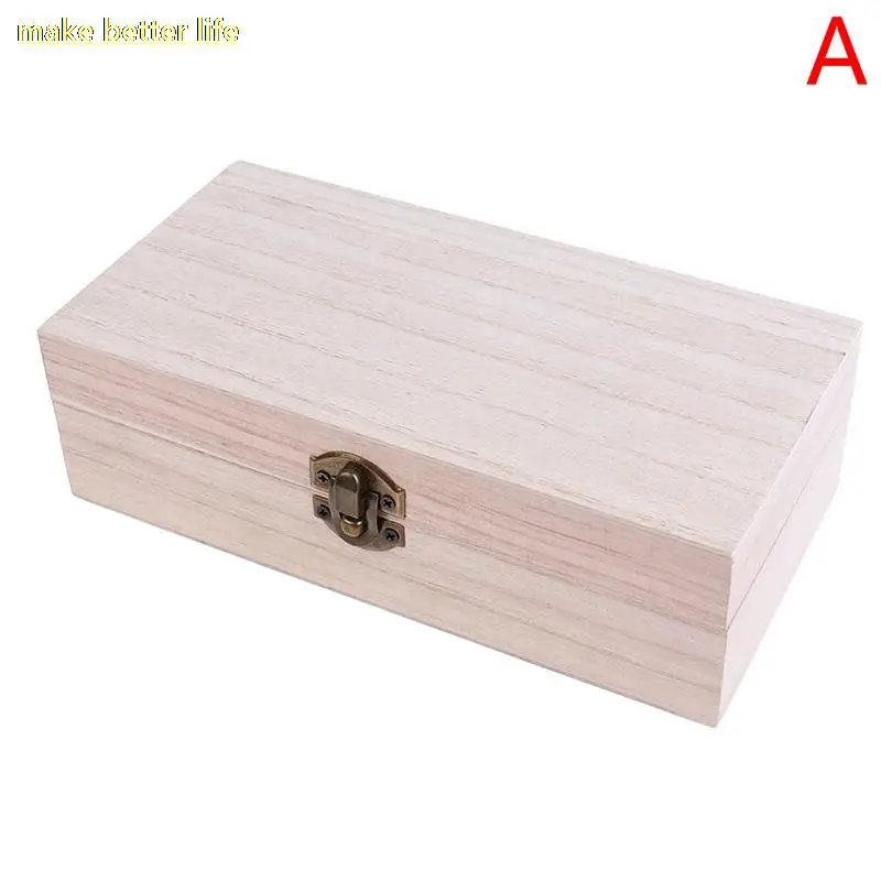 Retro Jewelry Box Desktop Wood Clamshell Storage Hand Decoration Wooden Box