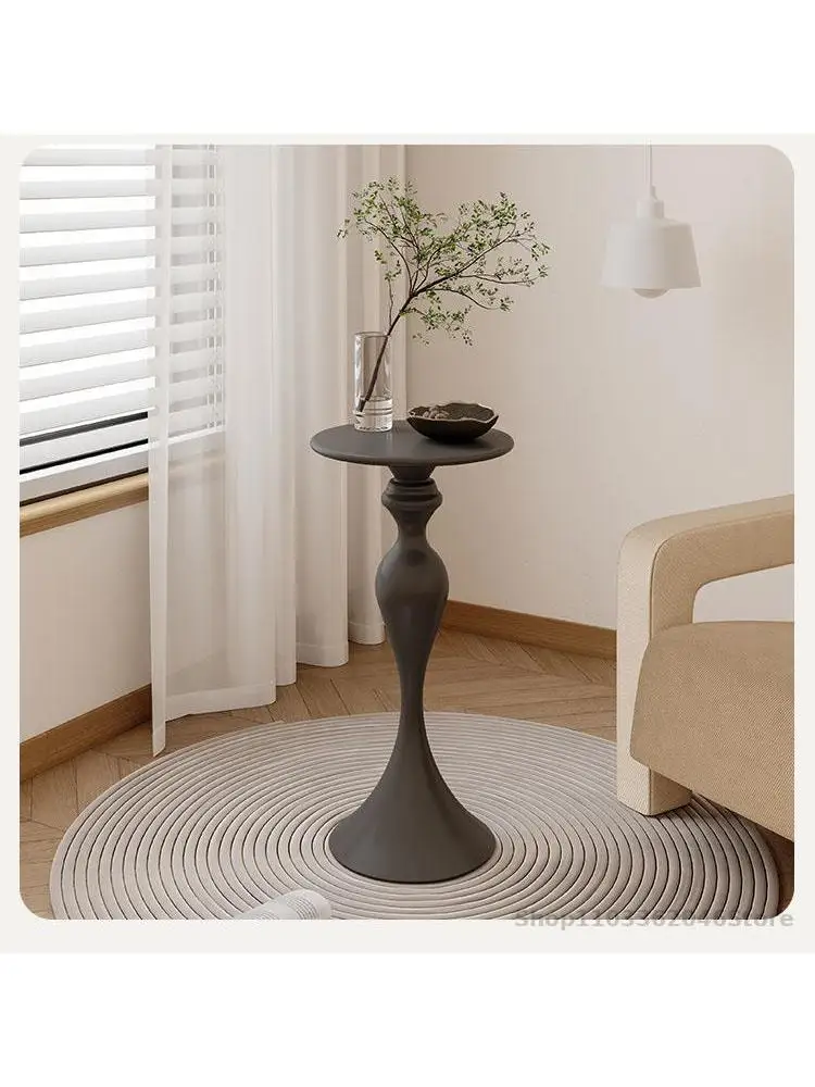 Cream Style Sofa Side Table Side Table Storage Rack Iron Small Coffee Mini Bedside Internet Popular Small Round