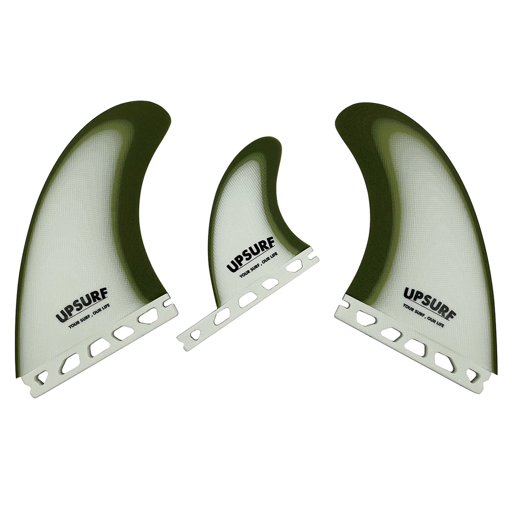 T1 Size UPSURF Future Tri Fins Thruster Fin Set Fiberglass 3 Fin Single Tab Surfboard System Surfing Accessory Tabla de surf
