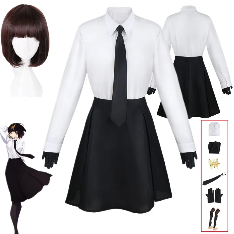 

Anime Bungo Stray Dogs Akiko Yosano Cosplay Costumes Women Skirt Uniform Halloween Christmas Party Clothes