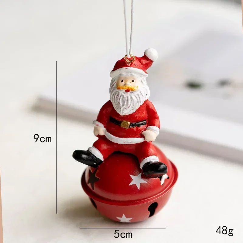 New Christmas New Product Iron Art Christmas Bell Old Man Snowman Elk Bell Pendant Christmas Tree Decor Christmases Decoration