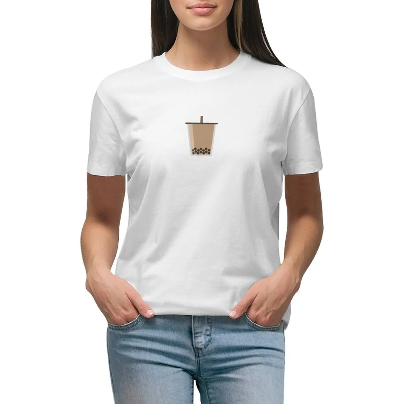 Boba Milk Tea T-Shirt Tees Abbigliamento Vintage Abbigliamento Firmato Di Lusso Donna