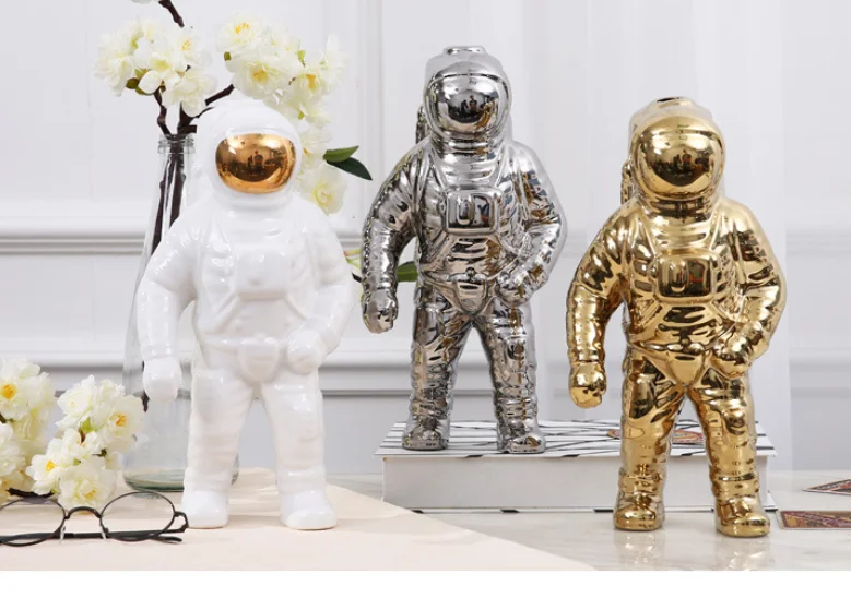 

Керамическая поделка, Цветочная композиция астронавта, модель астронавта, скандинавские настольные украшения, украшение для дома
