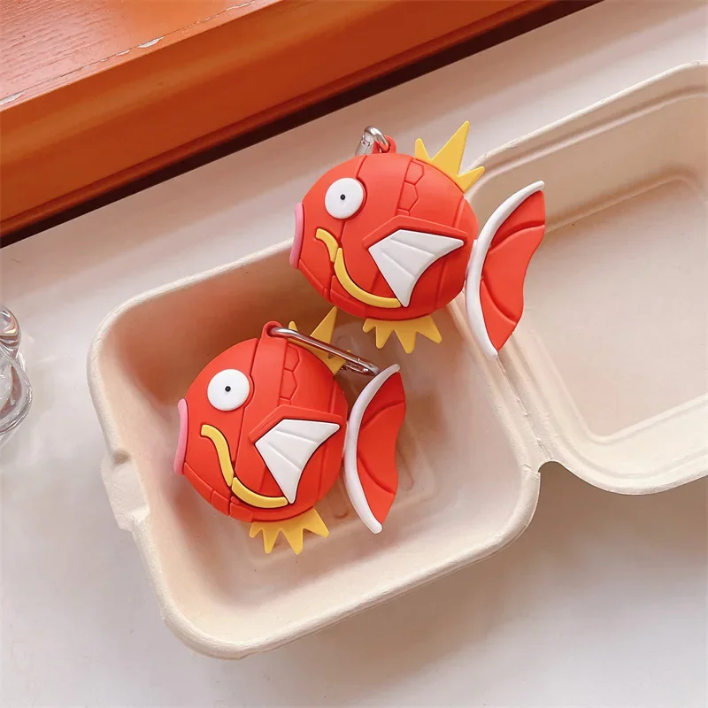 

3D Cute Carp Silicone Case for AirPods Pro2 Airpod Pro 1 2 3 Bluetooth Earbuds Charging Box Protective Earphone Case Cover