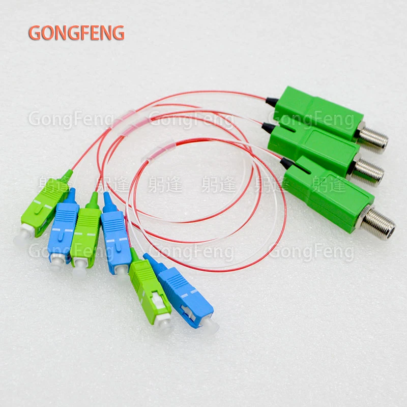 10PCS New FTTH Passive Mini Node Optical Receiver With WDM CATV Photoelectric Conversion Adapter Optical Communication Equipment