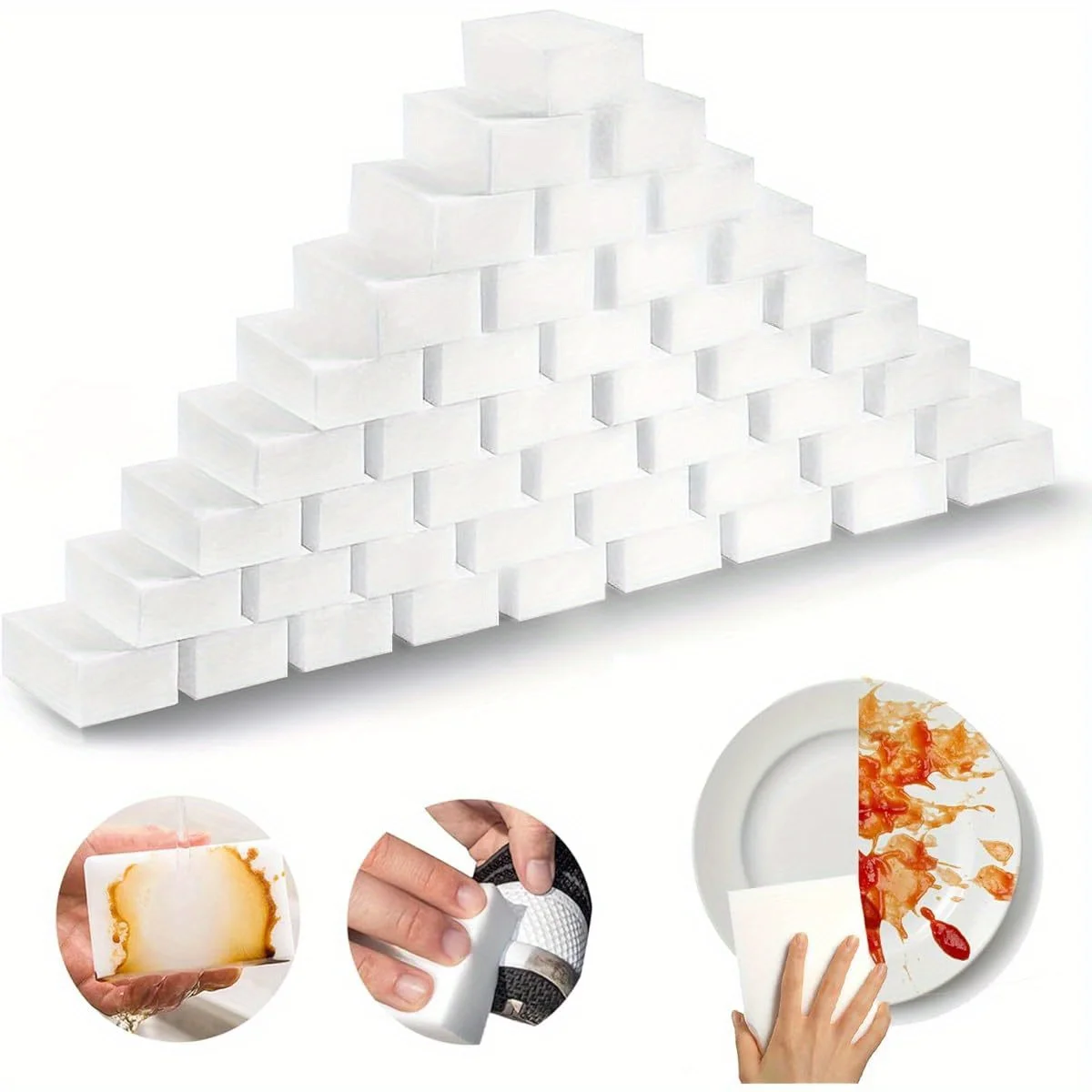 Kitchen Sponge Wipe Sponge Cleaner Kitchen Cleaning Dishwasher Bathroom Cleaning Tool Brush 20/50/100pcs kitchen sponge