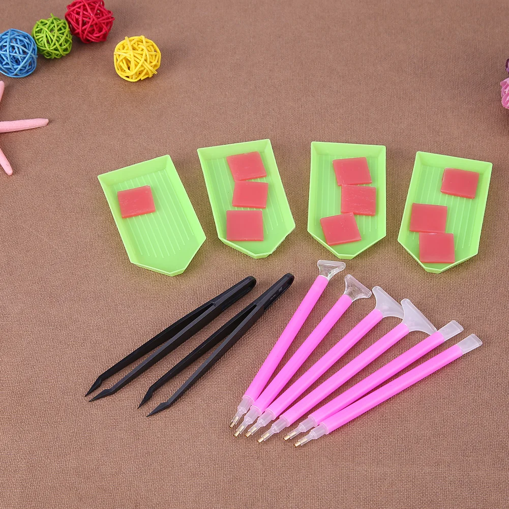 Diamond Painting Set DIY Diamond Painting Accessories Diamond Painting Art Tool Cross Stitch 5D Embroidery Pen Tools Set Mosaic Glue Pen Kit Tweezers diamond art painting kit diamond painting set diamond painting diamond painting pen diamond painting accessories