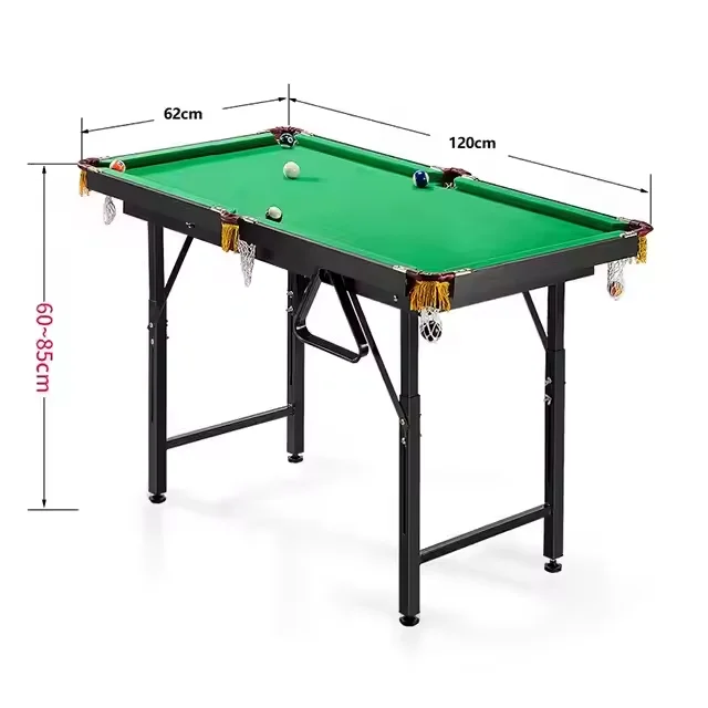 Portable Adjustable Billiard Pool Snooker Table 5ft Indoor Entertainment for Family Kids Adults with All Accessories