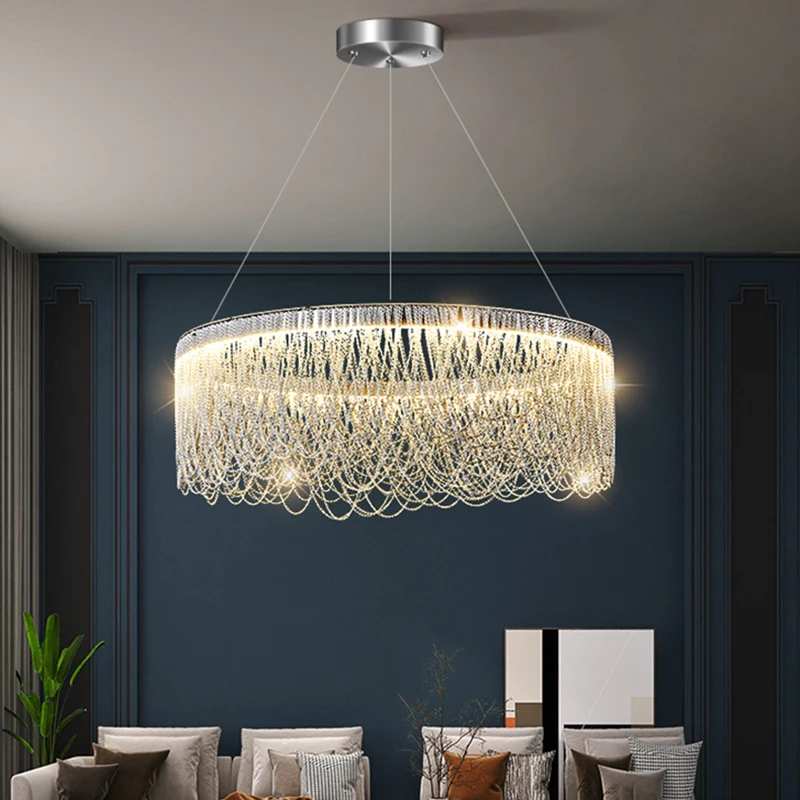 

Modern LED Pendant Light Art Deco Silver Aluminium 3 Changeable Dimmable Foyer Bedroom Hanging Lamp Dropshipping Cord Adjustable