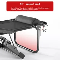 GIANXI Outdoor Recliner With Phone Holder Terrace Chair With Cotton Padded Lawn Outdoor Lounge Gravity Camp Folding Recliner 6