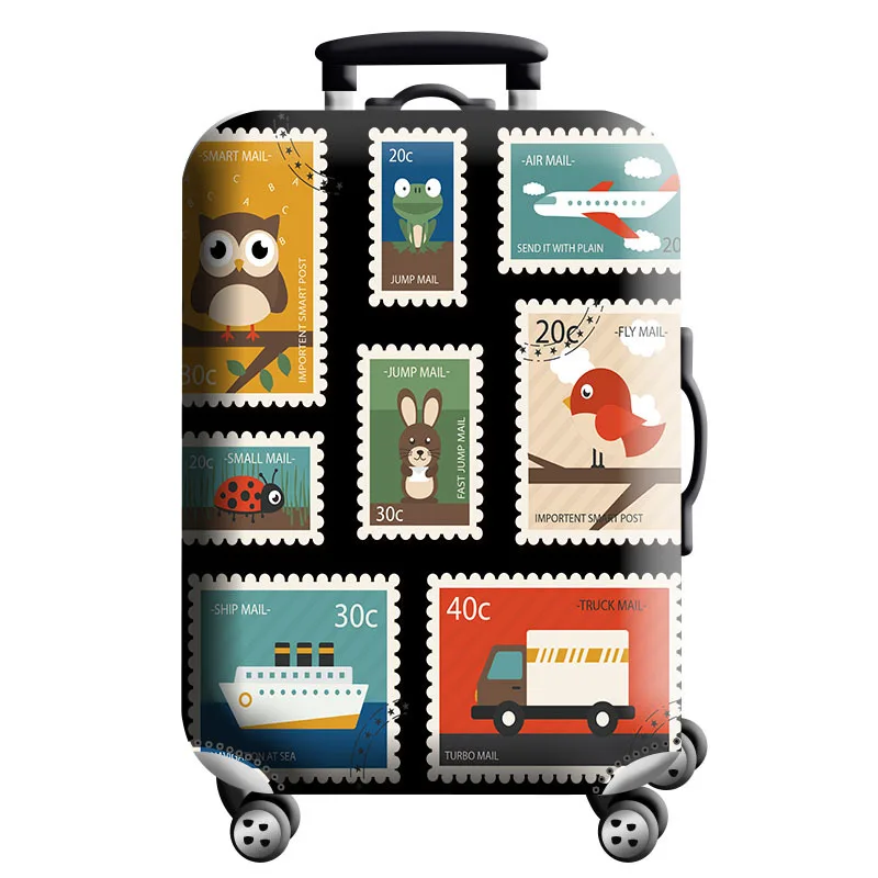 thumbnail image 1 of Funda protectora de equipaje con diseño de mapa del mundo, elástica y gruesa, con cremallera, para maletas de 18 a 32 pulgadas, fundas para carrito, accesorios de viaje, 1 of 5