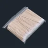 100/300 PCS/Ear Care Clean Wood Handle Pointed Tip Head Cotton Semi Permanent Eyebrow Eyelash Tattoo Thread Beauty Makeup Remove 2