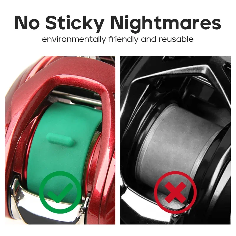 Silicone Fishing Reel Stopper Card Line Device Reusable Line Holder Fishing Goods Spinning Wheel Protection Fishing Accessories