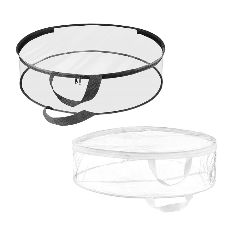 

1pc or 2pcs Clear PVC Christmas Wreath Storage Bag Organiser Case Container Portable Handbag for 24inch Wreaths