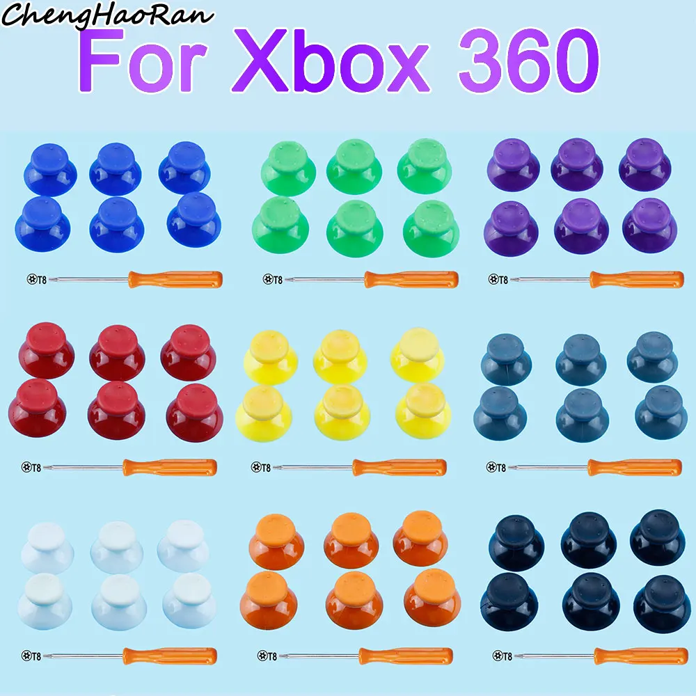 1 Set 3D-Analog-Controller-Griffabdeckungen für Xbox 360 Controller Fernbedienungs-Stick-Abdeckungen Ersatzteile