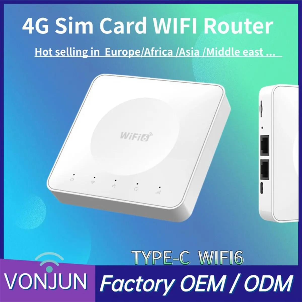 A10R 4G LTE CPE 라우터 WiFi 6 SIM 카드 모뎀, 32개 기기 연결 지원, 아시아 아프리카 유럽용 모바일 무선 라우터