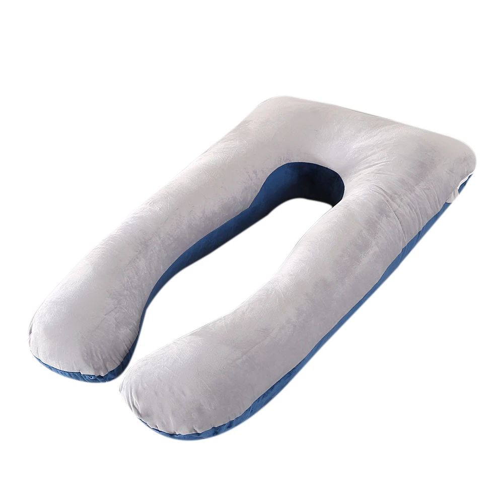 U-shaped Pillow Crystal Velvet Side Sleeping Cushion Napping Pad Pregnancy Women