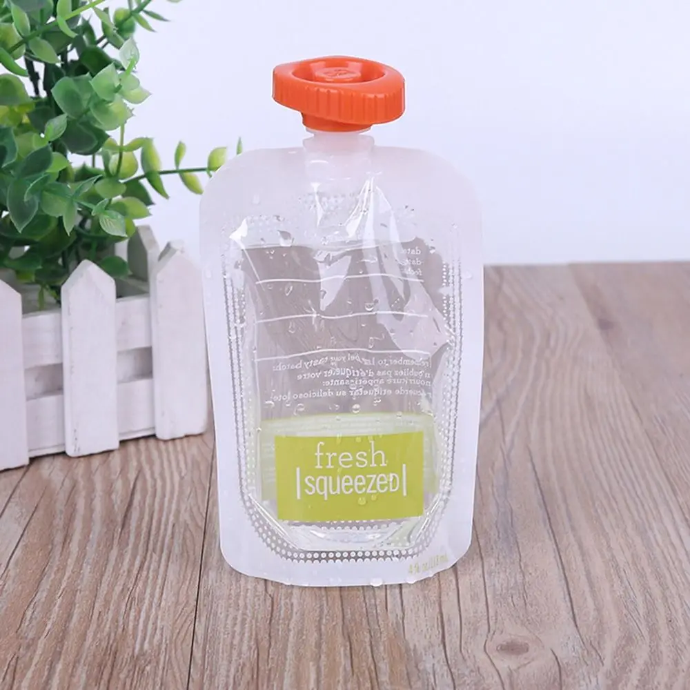 10pcs Reusable Food Pouches For Homemade Organic Puree Refillable Squeeze Storage Food Pouch For Baby Weaning