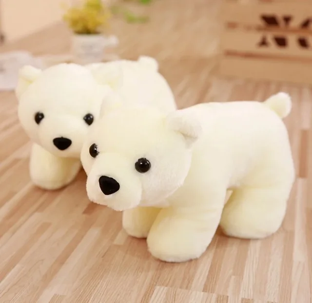 25cm Children Stuffed Toys Cartoon Polar Bear Shaped Doll Throw Pillow Plush Toys Nice Gift for Kids Adults 5
