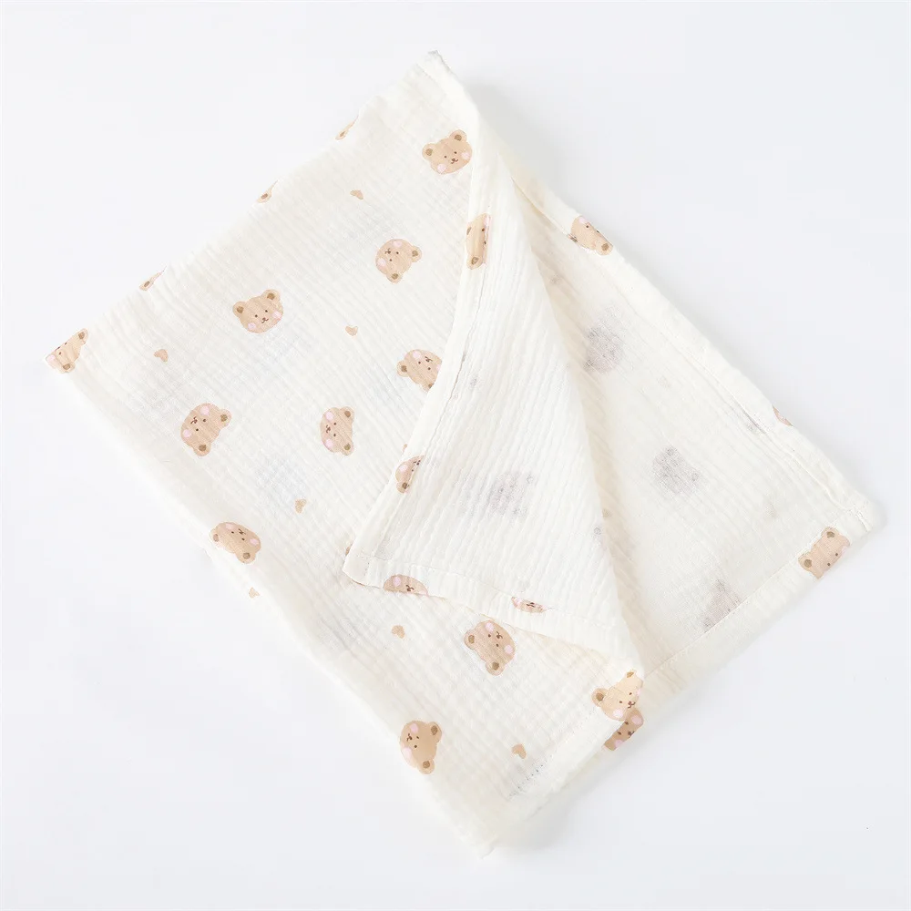 Floral Print Cotton Muslin Swaddle & Stroller Cover