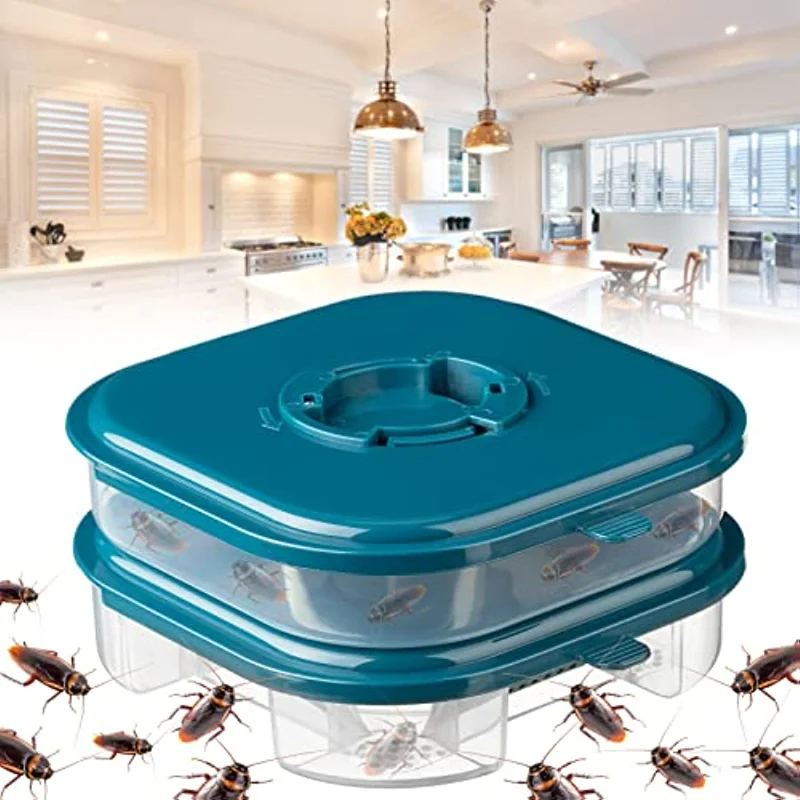 

Roach Killer Indoor Efficient Cockroach Trap Double Layer Roach Trap Reusable Safe Cockroach for Ants Outdoor Indoor Home