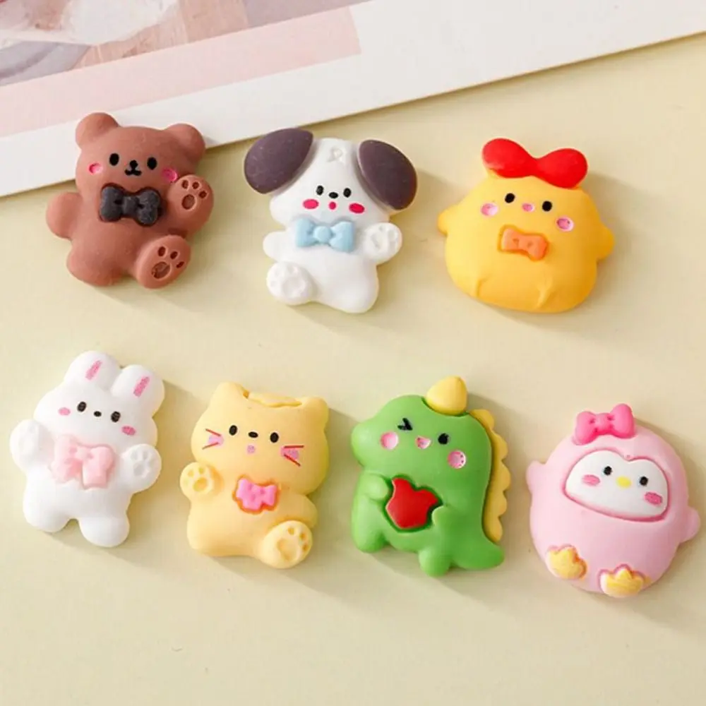 

10Pcs 3D Animal Animal Resin Flatback Decorations Cartoon Flat Back Resin Lollipop Embellishments DIY Crafts Hairpin Accessories