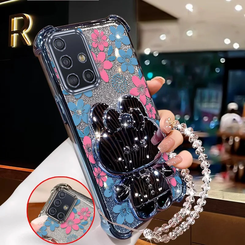 Vibrant Floral Phone Case Set with Lanyard & Stand - 3-Piece Bundle