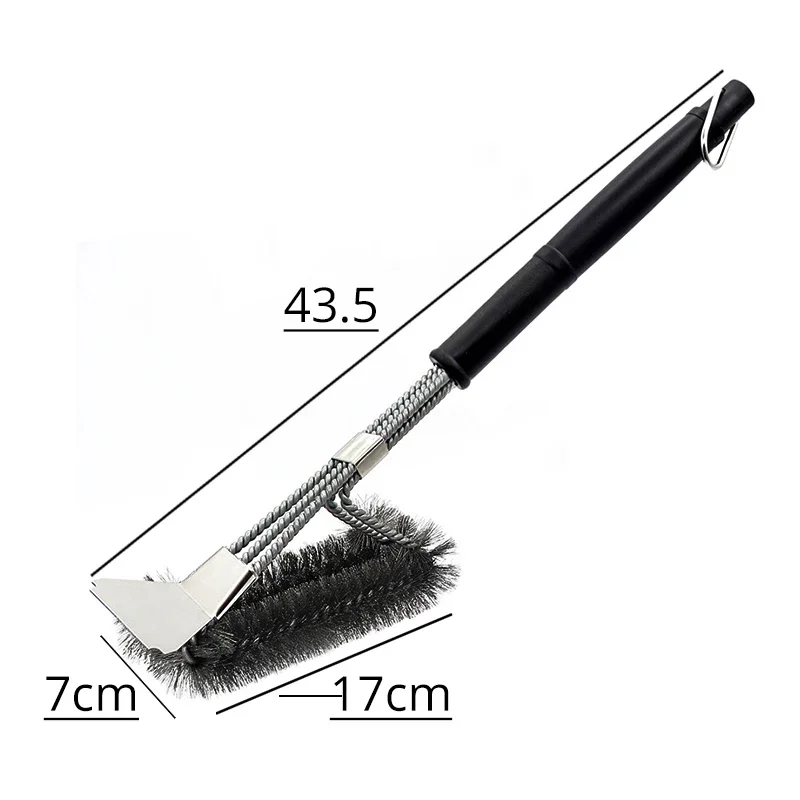 Grill Brush and Scraper Best BBQ Cleaner Perfect Tools for All Grill Types Barbecue Accessories Stainless Steel Cleaning Brush