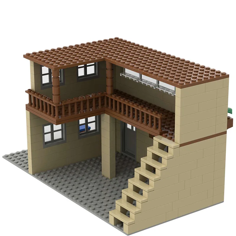 Cozy House City Street View Building Kit PUBG Figure Mini Military Architecture Accessories MOC Block Bricks Boy Toys Brinquedos
