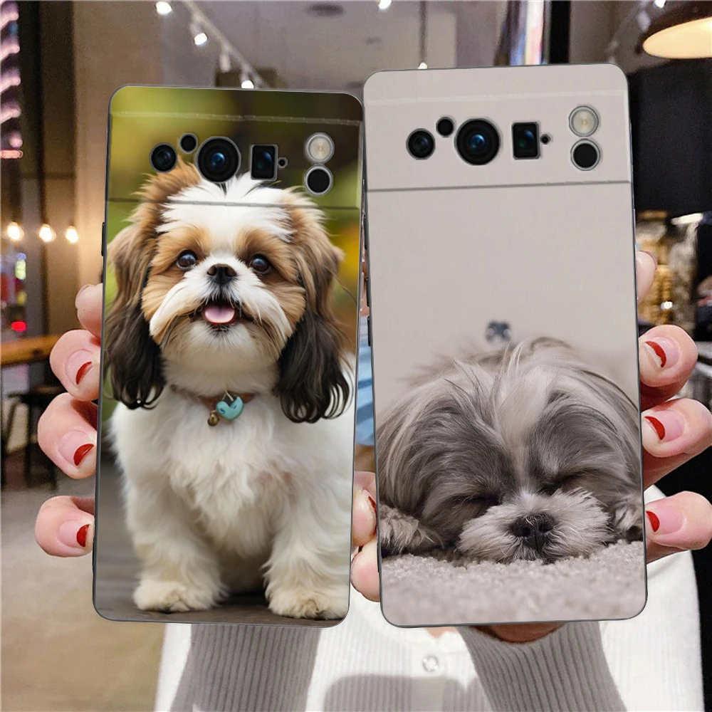 Shih Tzu Art Soft Black TPU Luxury Phone Case