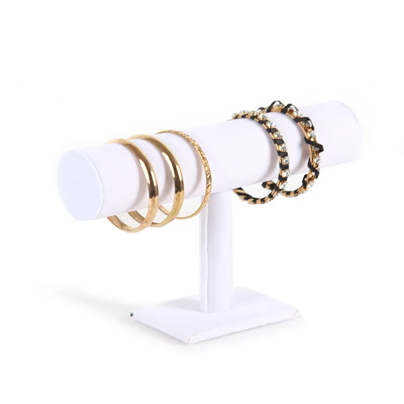 Display Stand Single Tier Velvet Bracelet Chain Watch T-Bar Rack Jewelry Organizer