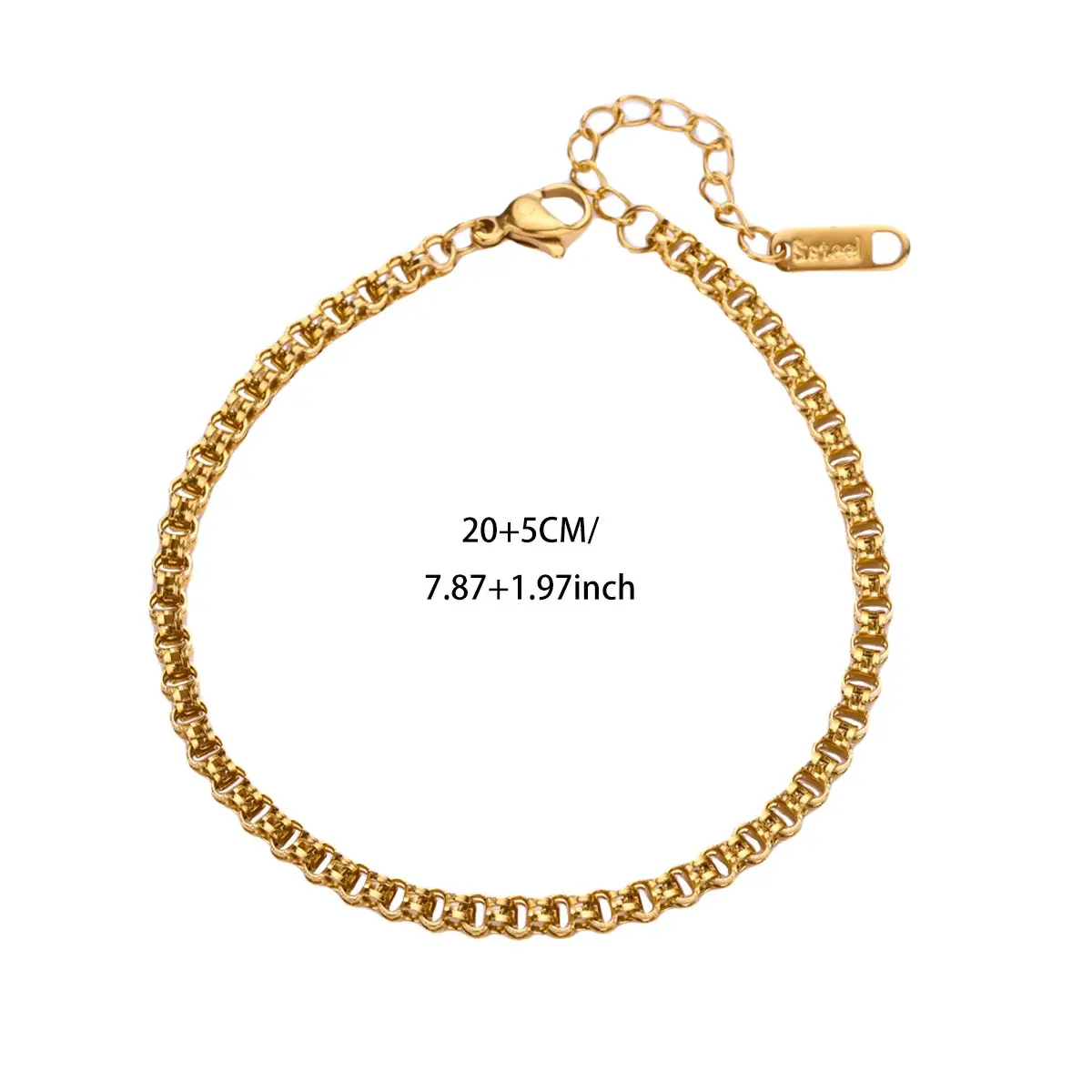 Stainless Steel Anklets for Women Geometric Jewelry for Wedding and Summer