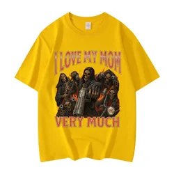 I Love My Mom Funny Meme Unisex Vintage Gothic Oversized T - Shirt - XXXL (11)