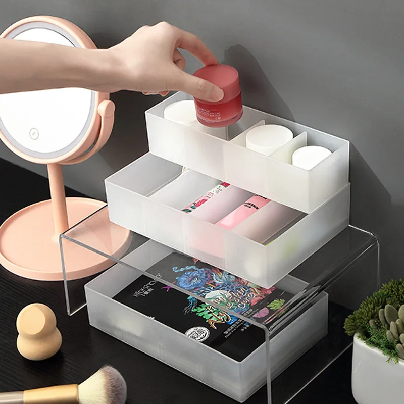 Adjustable Drawer Storage Box Plastic Clear Plastic Organizer Holds Storage Box With Adjustable Divider