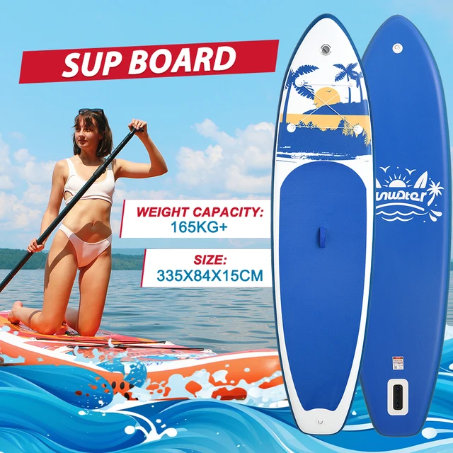 FUNWATER Inflatable Paddle Board Ultra-Light Stand-Up Paddle Board Surfboard for All Skill Levels With SUP Accessories 320-350cm