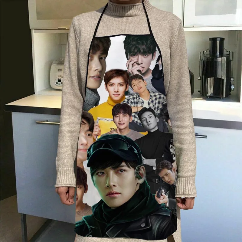 

Кухонный Фартук для приготовления еды Ji Chang Wook, аксессуары для выпечки для взрослых, водонепроницаемые инструменты для чистки с принтом из ткани 0905p