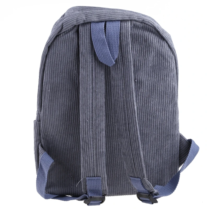 Female Corduroy Daypacking Bag Backpack Daily Necessaries for