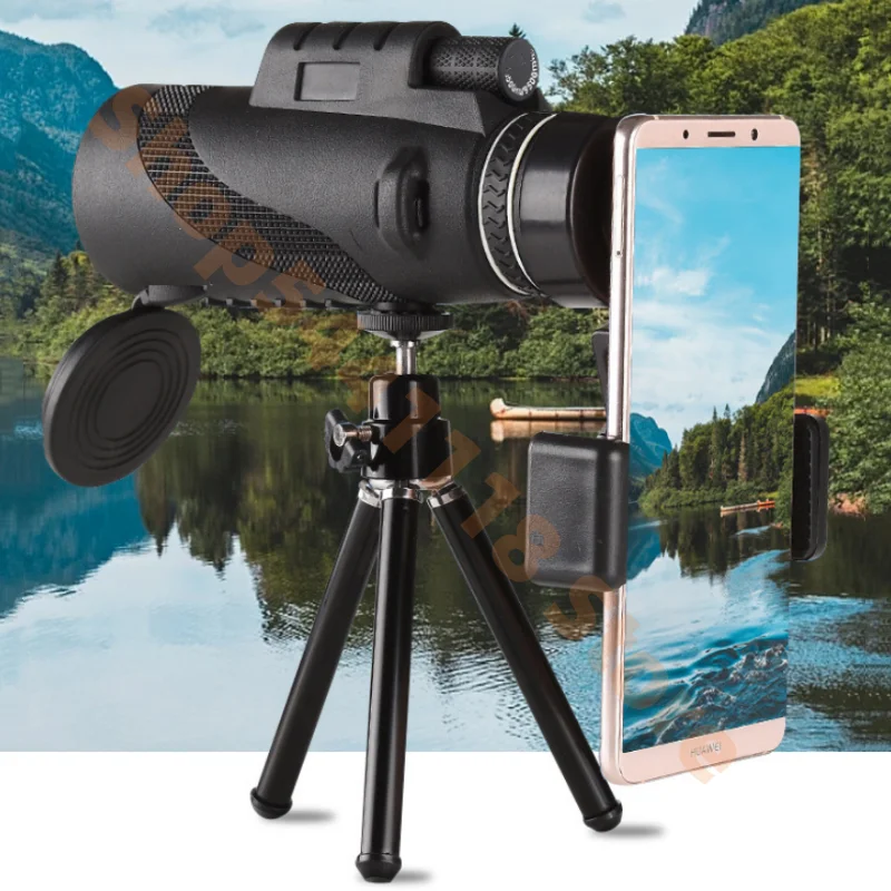 휴대용 줌 HD 5000m 망원경, 접이식 장거리 미니 강력한 망원경, 사냥 스포츠..