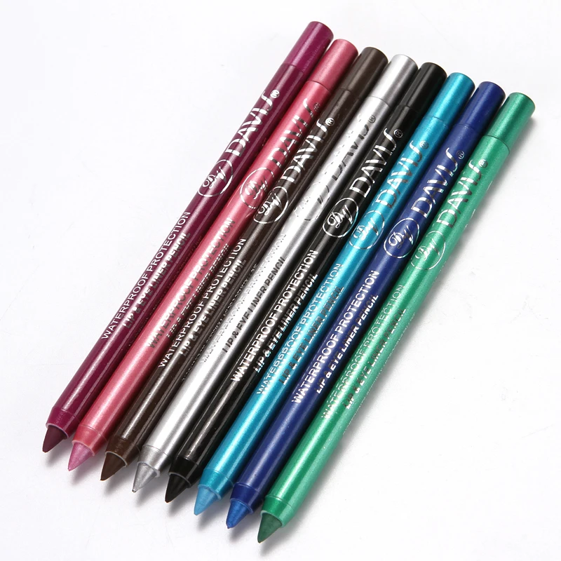 Eyeliner Pencil Waterproof Eyeliner Pencil Pigment Brown Black Glitter Eyeiner Pen for Women Fashion Color Eyes Make Up Cosmetics 14 Colors