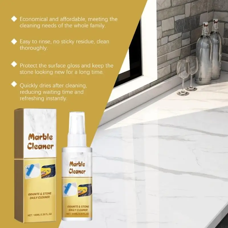 3Pack Marble Maintenance Cleanser, 100ml, NonIrritating Formula for Daily Use