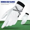 1 Pair Bow Golf Gloves For Women With Removable Mark Sheepskin Self-Adhesive Cloth Non-Slip Sports Full Finger Gloves 1