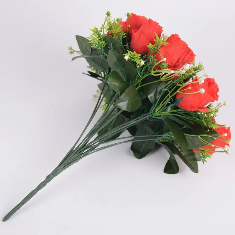 Elegant Silk Rose Bouquet - 18 Bloom Arrangement