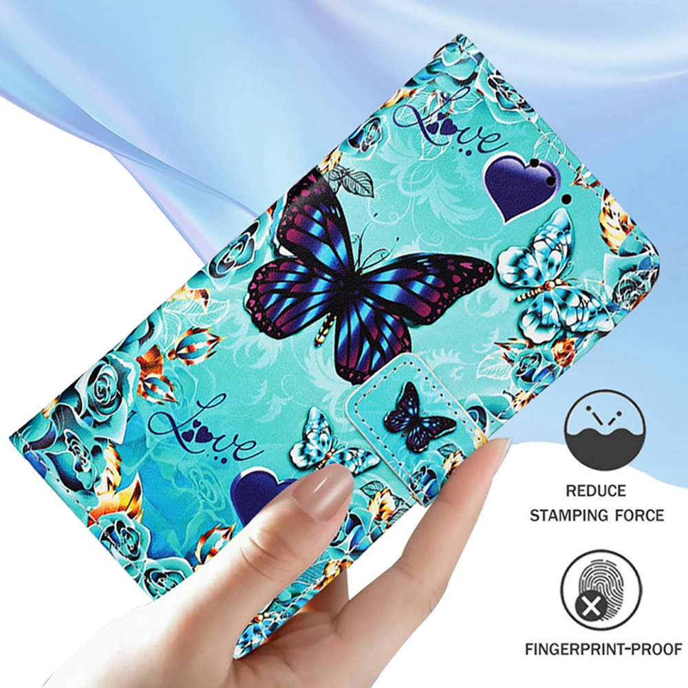 Luxury 3D Embossed Leather Flip Case - Tiger Design