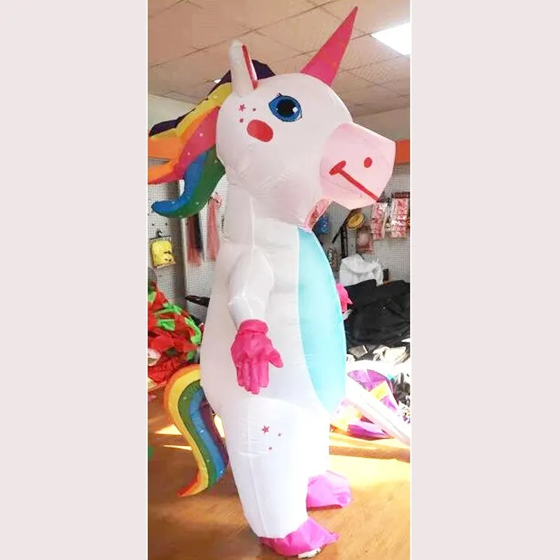 Costume da unicorno gonfiabile rosa adulti donna uomo Party Large Cosplay  Air Blow Suit Fancy Mascot Party Festival Performance puntelli - AliExpress